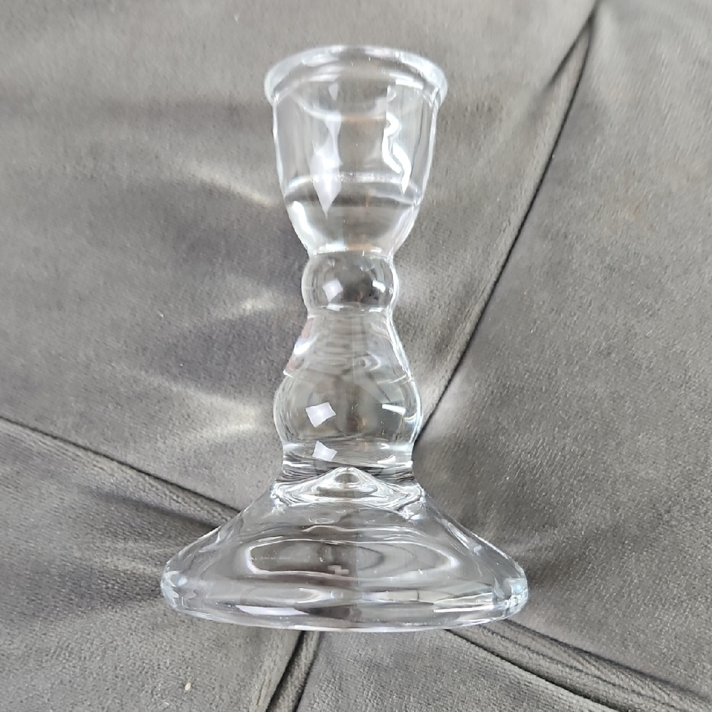 Elegant Glass Candle Holder Set 6